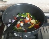 A picture of step 2 of Punjabi karara makhni Handi wala pasta veggies.