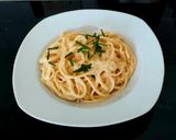 A picture of step 4 of My Spaghetti with Cheese + Onion Sauce.