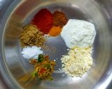 A picture of step 1 of Paneer Tikka.