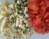 Foto del paso 3 de la receta: "Arroz de coliflor con tres delicias a mi manera"🍚🍛🍚🤔😁😉