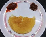 A picture of step 3 of Minapa rotti Andhra dish.