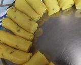 A picture of step 7 of Khandvi.