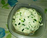 A picture of step 1 of Green garlic laccha paratha.