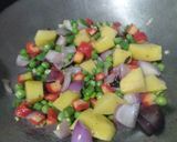 A picture of step 2 of Kerala style Vegetable stew and Appam.