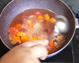 A picture of step 2 of Beetroot Carrot Soup.