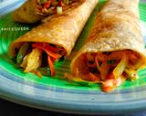 A picture of step 9 of Vegetable Wrap.
