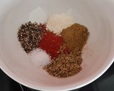 A picture of step 1 of Fajita seasoning mix.