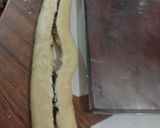 A picture of step 7 of Rosca de Reyes Filled with Dried Fruit and Cream Cheese Glaze.