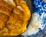A picture of step 6 of Hire-Katsudon (fried fillet pork on rice).