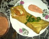 A picture of step 8 of Bandu khan Paratha Chicken Rolls.