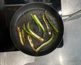 A picture of step 2 of Crab + asparagus salad (on toast).
