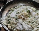 A picture of step 7 of Thai green rice.