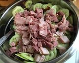 Une image de l'étape 6 de Concombres à la crème,jambon blanc,tomates séchées et basilic frais.