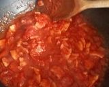 A picture of step 5 of Vickys Bacon & Tomato Spaghetti, GF DF EF SF NF.