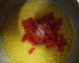 A picture of step 2 of Hesarubele Bili Saru/Moong dal tomato rasam.