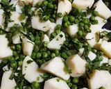 Une image de l'étape 3 de Gratin de pomme de terre et petit pois.