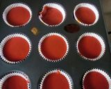 A picture of step 2 of Eggless red velvet cupcakes.