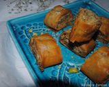 A picture of step 15 of Tahini baklava.