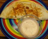 A picture of step 3 of Grilled Chicken Quesadilla.