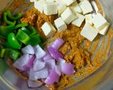 A picture of step 1 of Paneer Tikka.