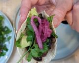 A picture of step 8 of Black bean veggie tacos.
