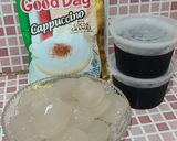 Foto langkah ke 1 dari resep Es Cappucino Jelly Cincau Kolang Kaling.