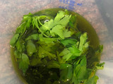Ajo y perejil en aceite