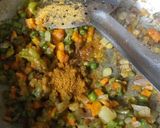 A picture of step 1 of Veg Fried Rice.