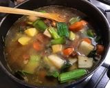 Une image de l'étape 20 de Soupe de légumes au lard et jus d'agneau.