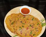 A picture of step 5 of Oats, Veggies Chilla.