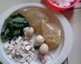 Foto langkah ke 1 dari resep MPASI : Bubur kangkung tahu telur puyuh (6 bln).