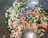 A picture of step 2 of Manchow soup(Indo-chinese).