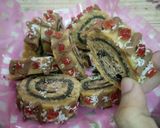 A picture of step 19 of Choco filled Biscuit Swiss Roll.