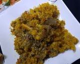 A picture of step 5 of Gobhi gosht.