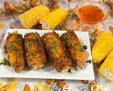 A picture of step 4 of Air Fryer Chilli Oil Sweet Corn on the Cob.