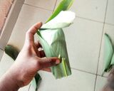 A picture of step 5 of How to tie moi moi leaf.