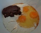 A picture of step 3 of Nutella cakes.