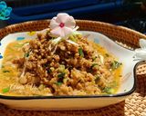 A picture of step 3 of Stir-Fried Ground Pork with Scallions.