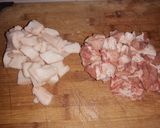 Foto del paso 1 de la receta: Arroz con chuleta de cerdo y maíz tierno