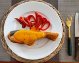 Hình bước làm 4 của món Cá hồi sốt kem bí đỏ 🍣 🎃