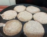 A picture of step 4 of Red raw rice unniyappam.