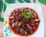 Hình bước làm 4 của món Mực sữa rim nước mắm