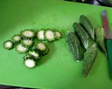 A picture of step 1 of Karele ka achar.