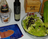 Foto del paso 1 de la receta: Ensalada Romana de Salmón ahumado y Soja