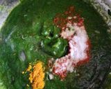 A picture of step 4 of Palak Rajma.