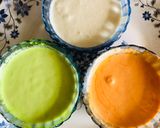 A picture of step 2 of Tri color Idli.