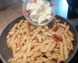 A picture of step 6 of Chicken Pesto Pasta with Mozzarella.