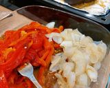 A picture of step 4 of Escalivada, Roasted Vegetable Salad.