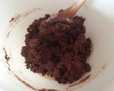 A picture of step 3 of Vickys Hot Fudge Cake, GF DF EF SF NF.
