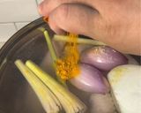 A picture of step 2 of Vietnamese Chicken Banana Flower Salad w/ Congee Soup| Cháo Gỏi Gà Bắp Chuối.